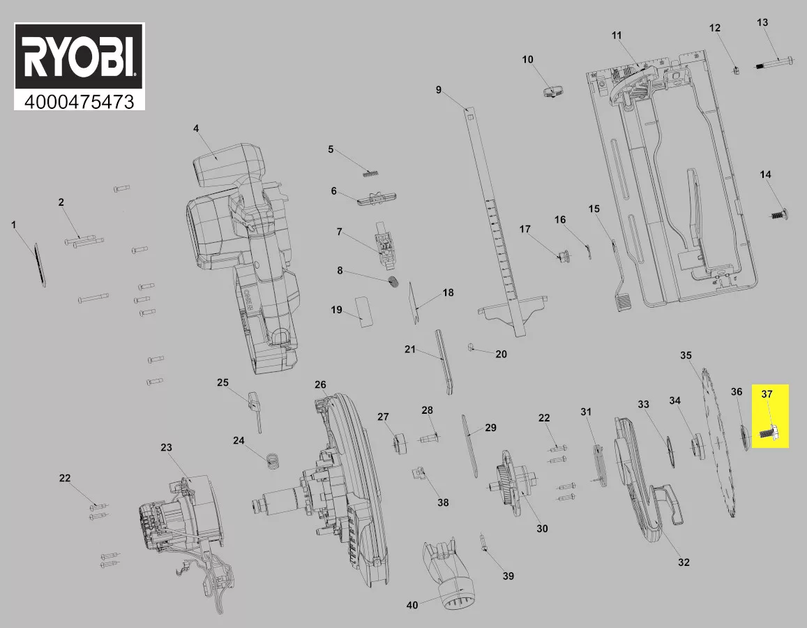 vis fixation lame réf. 5131041212 Ryobi